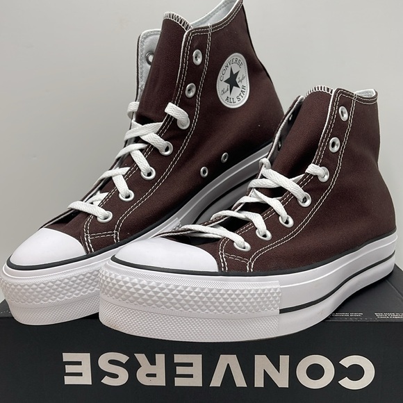 Converse Men’s CTAS LIFT HI
DARK ROOT/WHITE/BLACK A09990C Platforms Sneakers - Picture 6 of 16